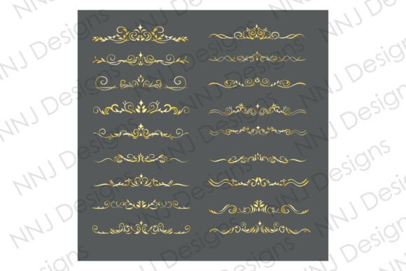 18 Gold Line Ornament PNG Bundle Review for Digital Sellers
