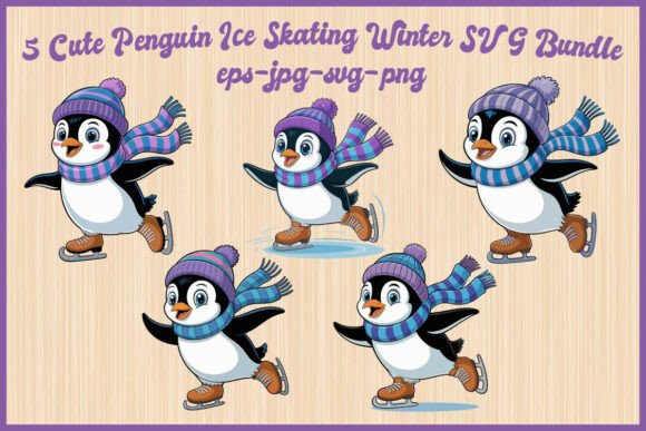 5 Cute Penguin Ice Skating Winter Set Review