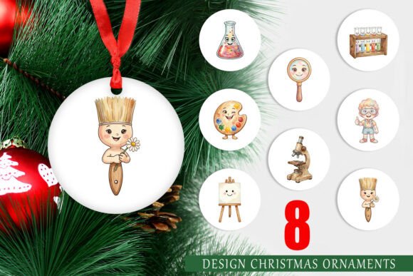 Funky Art Science Mascot Ornament: A Bold Illustration for Creative Branding