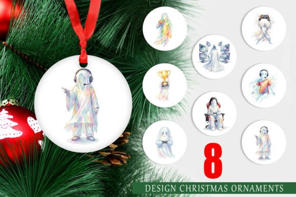 Gaming Ghost Watercolor Ornament PNG Review for Real Projects