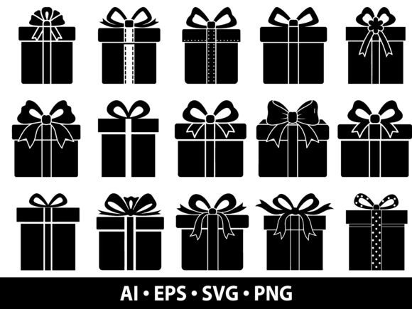 Gift Box Vector SVG BundleMake Every Cel for Illustrations
