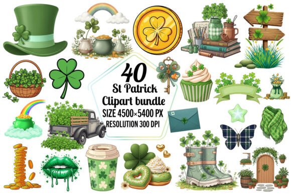 St Patrick Clipart Bundle: A Versatile Graphic Design Asset for Creative Sellers