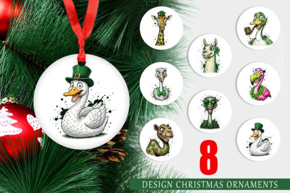 St Patricks Animal Caricature Ornament: A Versatile Illustration for Creative Projects
