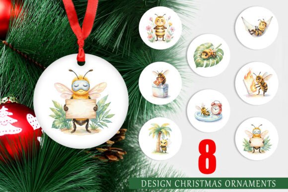 Watercolor Lazy Island Bee Illustration for Creative Projects