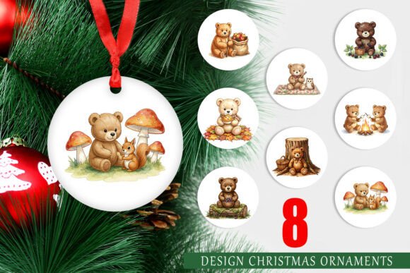 Woodland Teddy Bear Watercolor Ornament: A Brand Designer’s Take